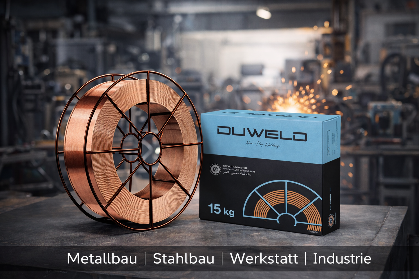 DUWELD Schweißdraht SG2 15 kg – MIG/MAG – 0,8 / 1,0 / 1,2 mm