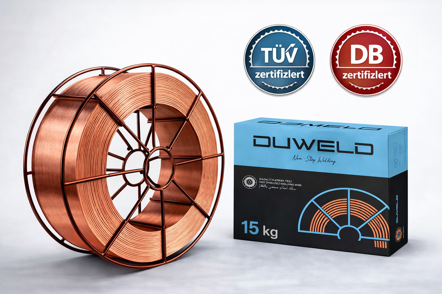 DUWELD Schweißdraht SG2 15 kg – MIG/MAG – 0,8 / 1,0 / 1,2 mm