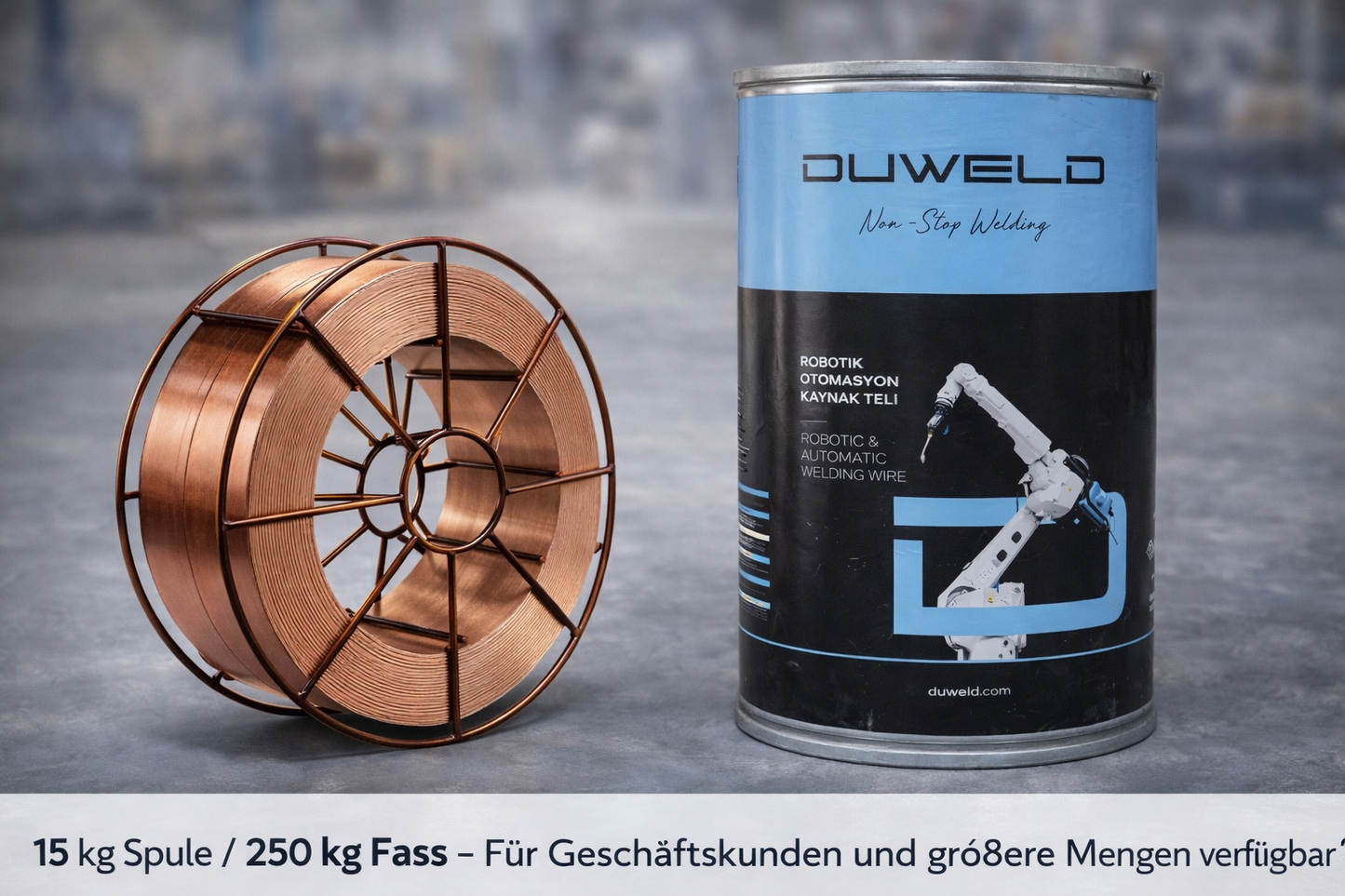 DUWELD Schweißdraht SG2 15 kg – MIG/MAG – 0,8 / 1,0 / 1,2 mm